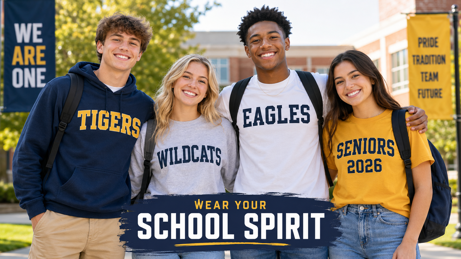 Custom school spirit apparel