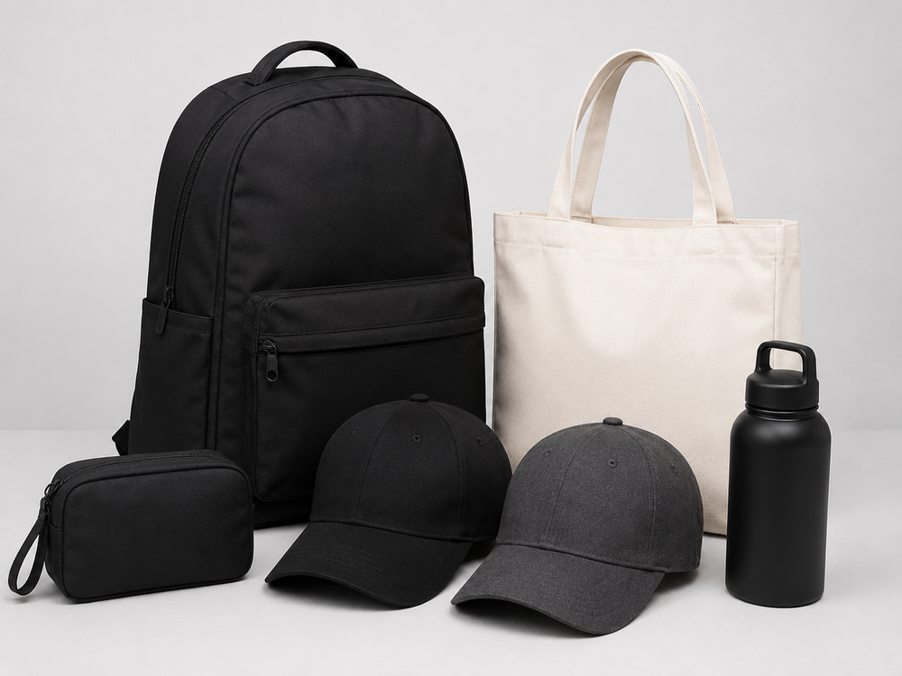 Branded Bags and Hats