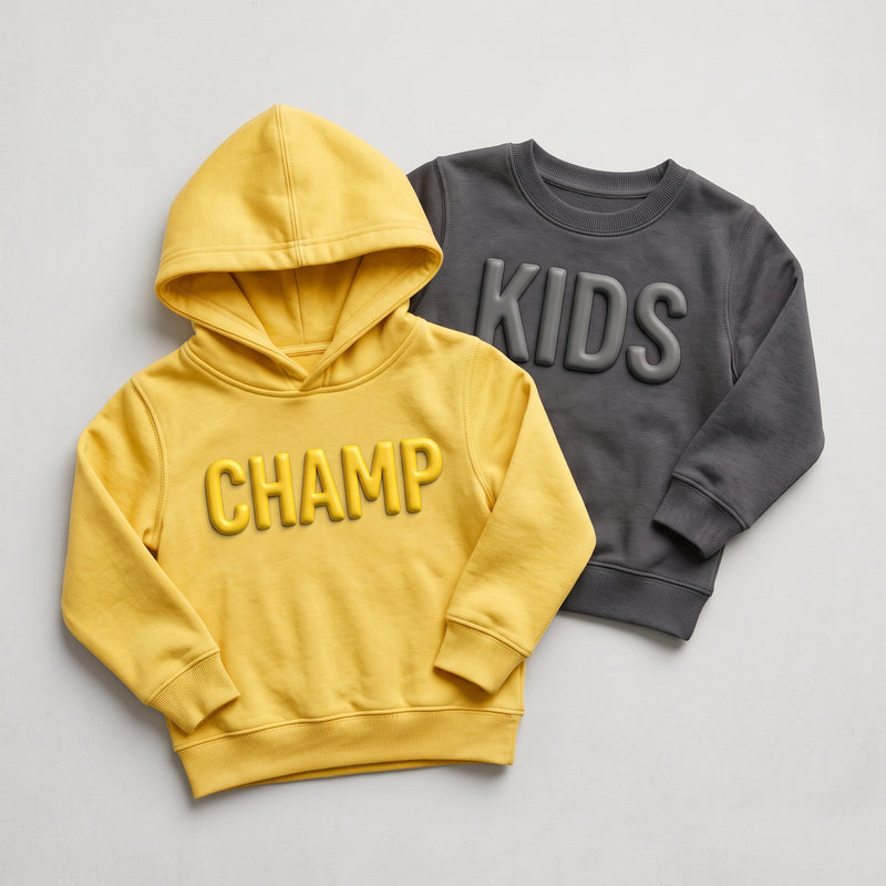 Custom Puff Print Toddler & Kids Sweatshirt / Hoodie