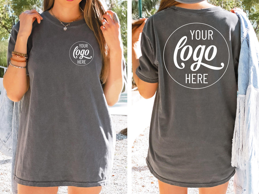 Comfort Colors® Custom Logo Shirt: Small Business Logo, Personalized Company Logo Shirt
