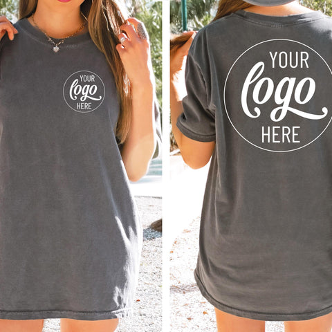 Comfort Colors® Custom Logo Shirt: Small Business Logo, Personalized Company Logo Shirt