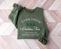 Cute Christmas Tree Sweatshirt: Xmas Farm Fresh Tree Shirt, Holiday Family Party Gift