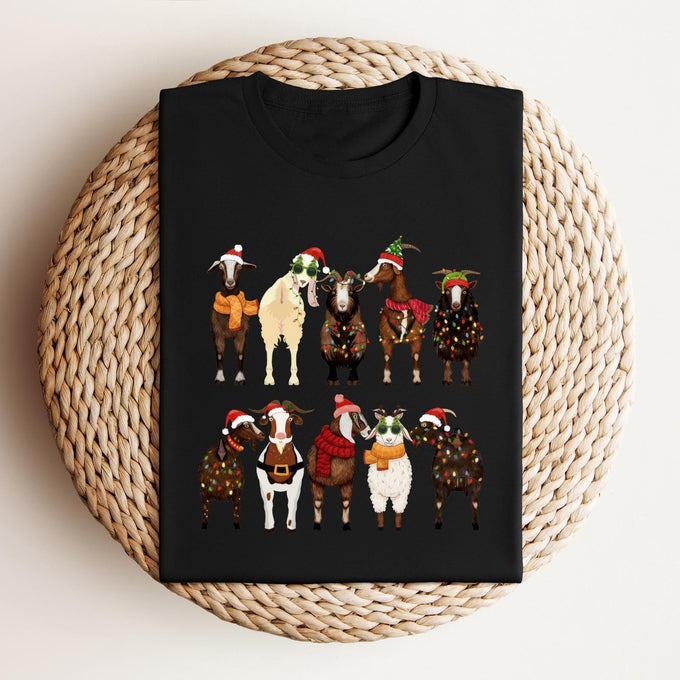 Christmas Goats Sweatshirt, Santa Goats Shirt, Animal Lover Gift