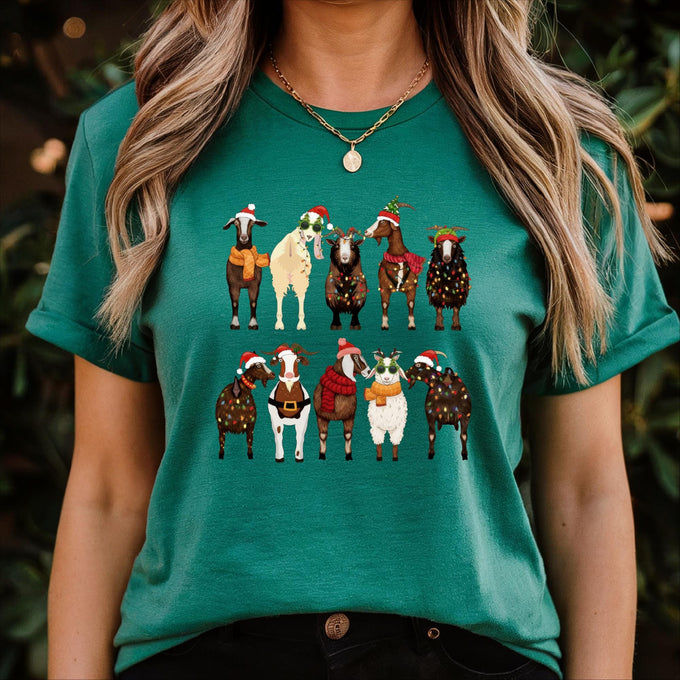 Christmas Goats Sweatshirt, Santa Goats Shirt, Animal Lover Gift