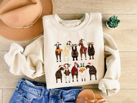 Christmas Goats Sweatshirt, Santa Goats Shirt, Animal Lover Gift