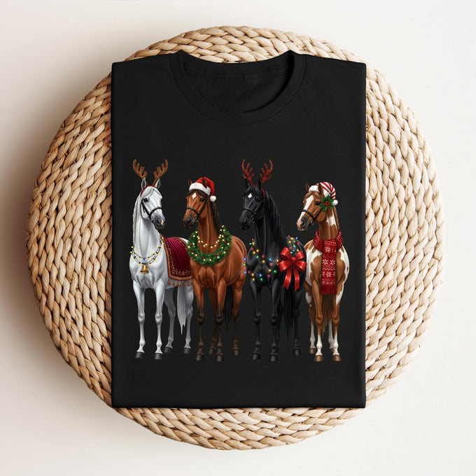 Horse Christmas Sweatshirt, Funny Xmas Shirt, Horse Lover Gift