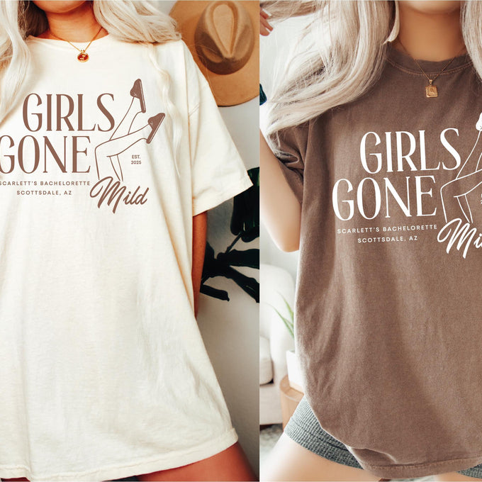 Custom Bachelorette Party T-Shirt, Girls Gone Mild Spa Day
