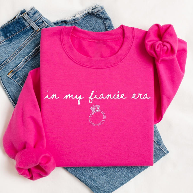 In My Fiancee Era Sweatshirt, Engagement Gift, Wedding Era Sweater