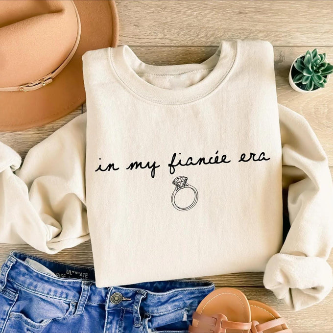 In My Fiancee Era Sweatshirt, Engagement Gift, Wedding Era Sweater