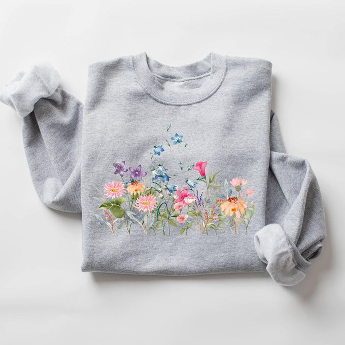 Flowers Sweatshirt, Mama Wildflowers Sweatshirt, Cute Mothers Day Gift