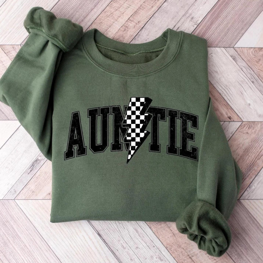 Retro Auntie Sweatshirt, Mothers Day Gift, Christmas Gift For Auntie, Cute Auntie Sweatshirt, Funny Aunt Sweatshirt, Tia Shirt