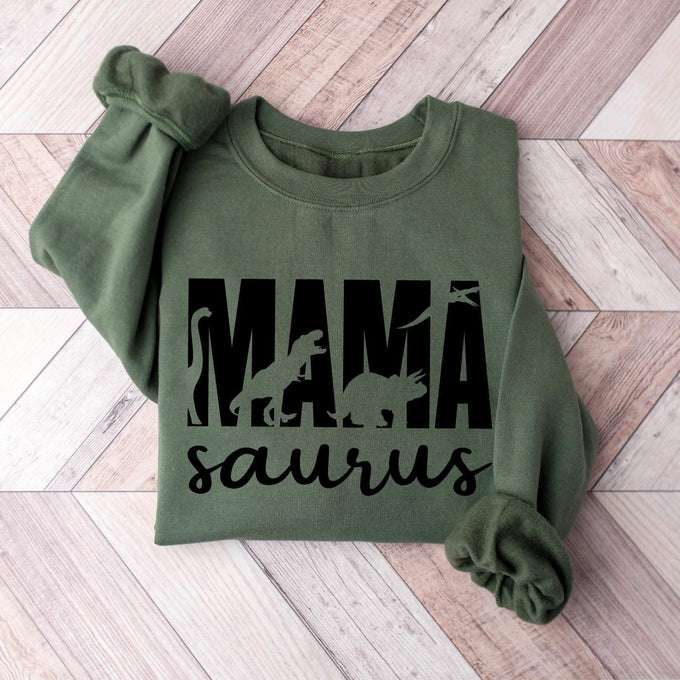 Mama Saurus Sweatshirt, Dinosaur Mom Sweatshirt, Cute Mama Sweatshirt, Funny Mom Sweatshirt, Mothers Day Gift, Unique Mama Sweatshirt