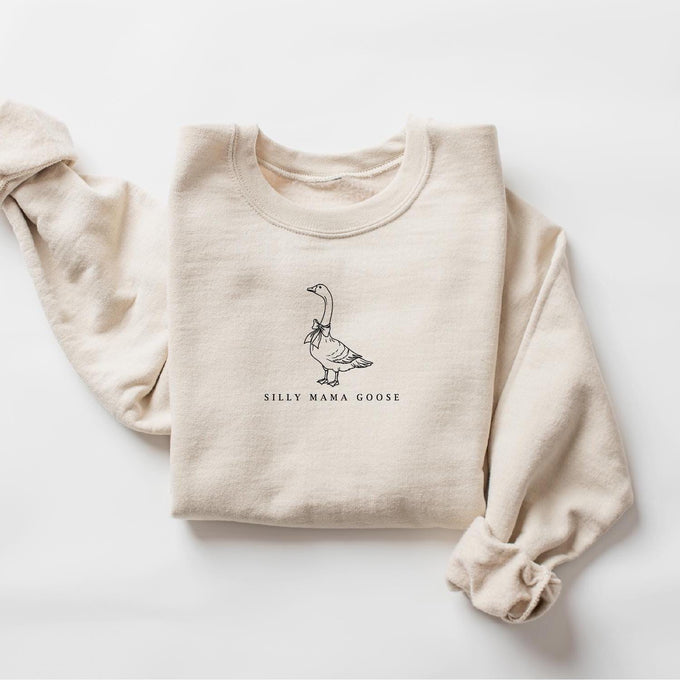 Mama Goose Sweatshirt, One Silly Goose Shirt for Mom, Goose Family Shirt