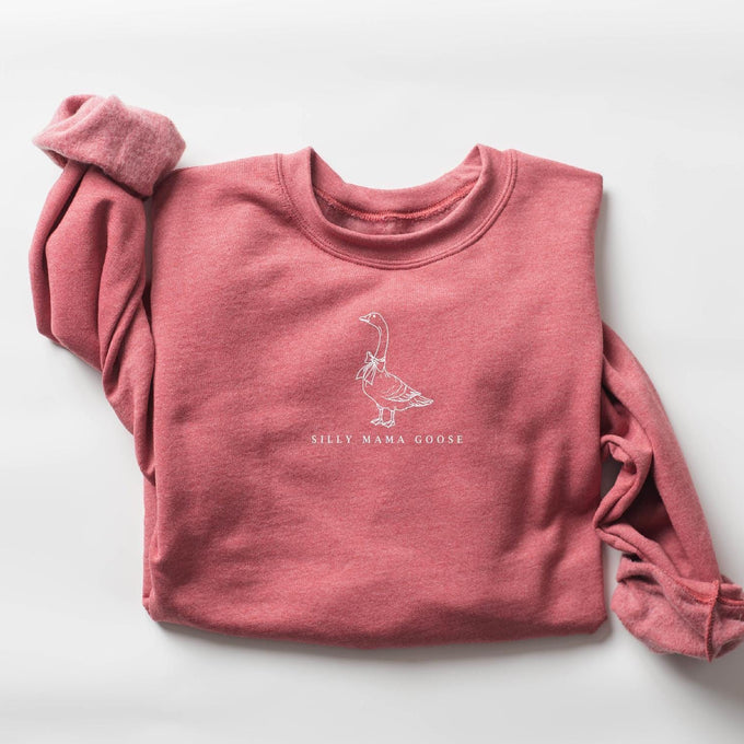 Mama Goose Sweatshirt, One Silly Goose Shirt for Mom, Goose Family Shirt