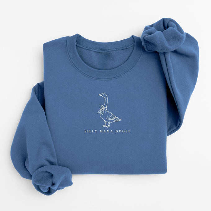 Mama Goose Sweatshirt, One Silly Goose Shirt for Mom, Goose Family Shirt