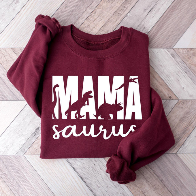 Mama Saurus Sweatshirt, Dinosaur Mom Sweatshirt, Cute Mama Sweatshirt, Funny Mom Sweatshirt, Mothers Day Gift, Unique Mama Sweatshirt