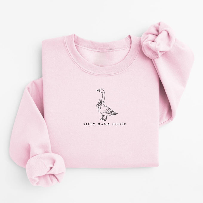 Mama Goose Sweatshirt, One Silly Goose Shirt for Mom, Goose Family Shirt