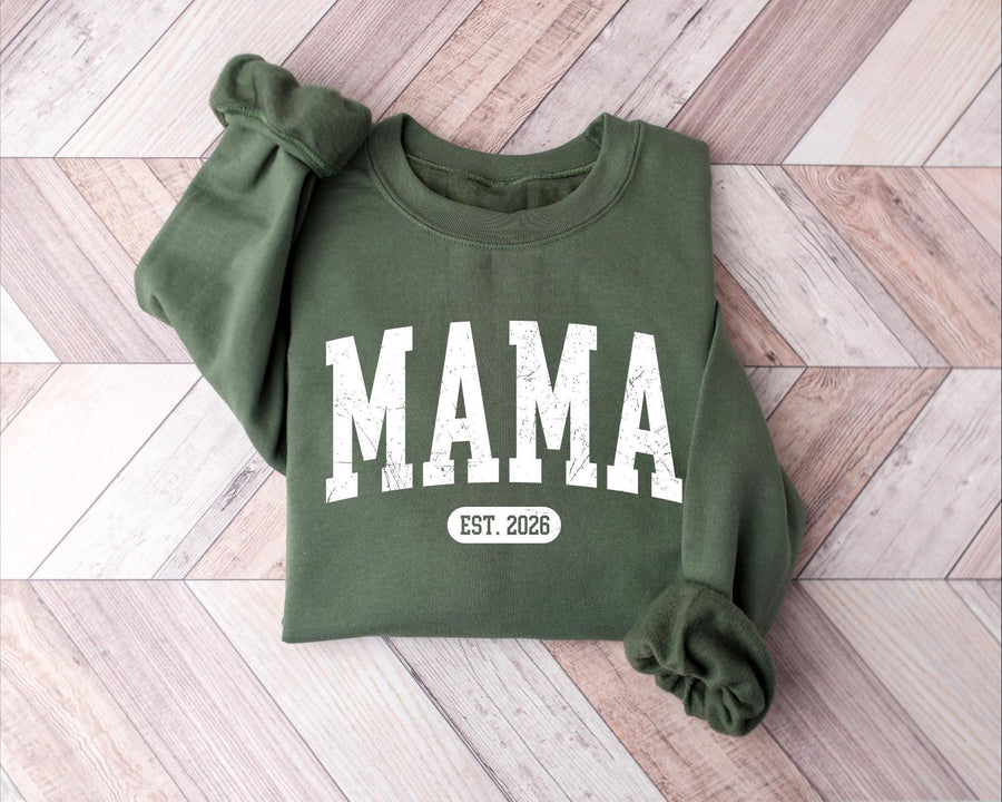 Personalized Mama Sweatshirt, Pregnancy Announcement, Mothers Day Gift