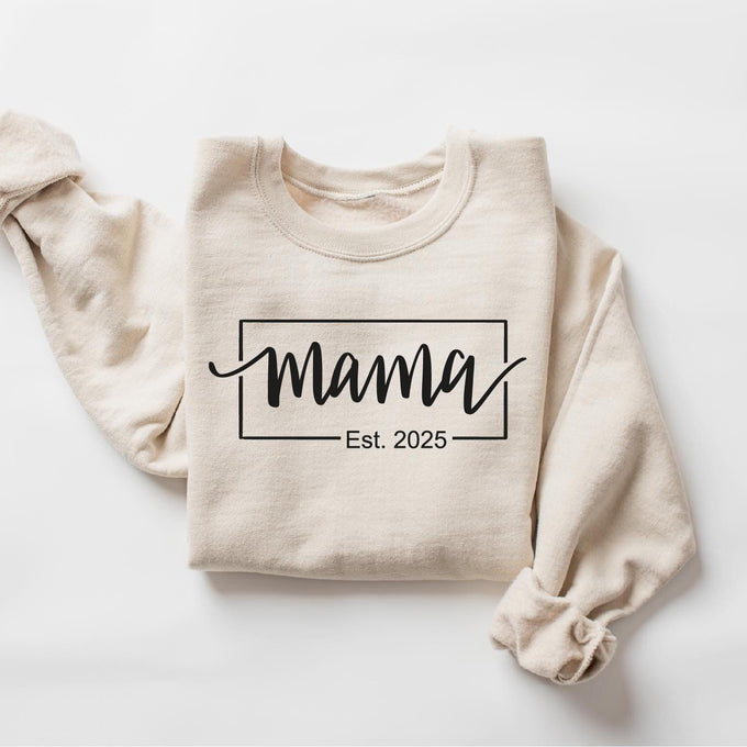 Custom Mama Sweatshirt, Mothers Day Shirt, Personalized Mom Gift, New Mom Tee