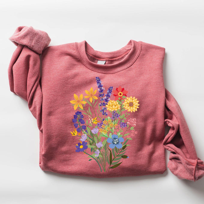 Wildflowers Sweatshirt, Mothers Day Gift, Flower Shirt for Womens, Flowers Lover Shirt