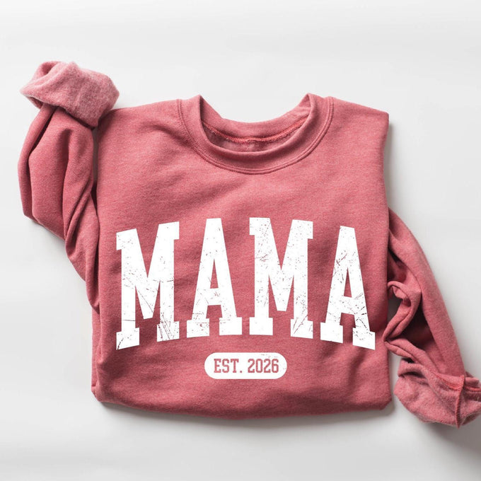 Personalized Mama Sweatshirt, Pregnancy Announcement, Mothers Day Gift