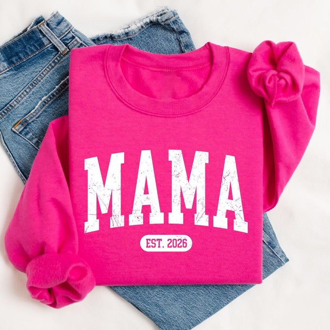 Personalized Mama Sweatshirt, Pregnancy Announcement, Mothers Day Gift