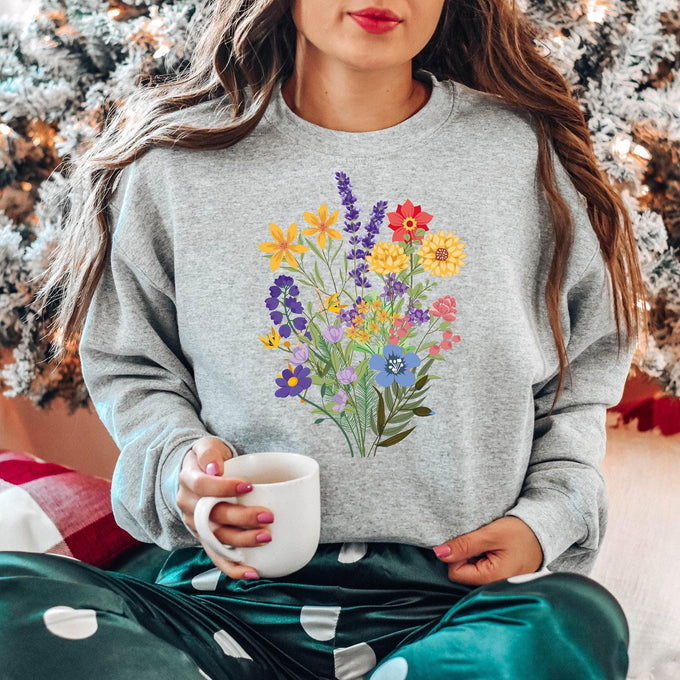 Wildflowers Sweatshirt, Mothers Day Gift, Flower Shirt for Womens, Flowers Lover Shirt