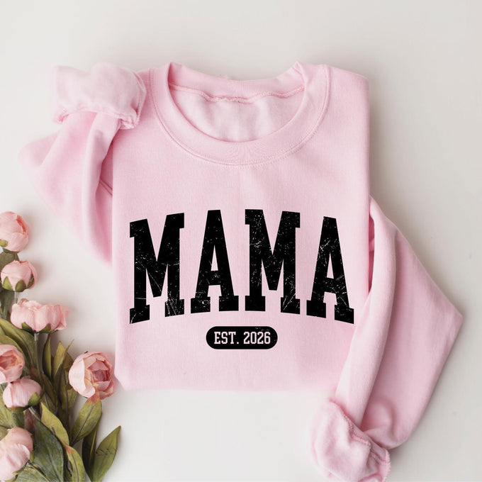 Personalized Mama Sweatshirt, Pregnancy Announcement, Mothers Day Gift