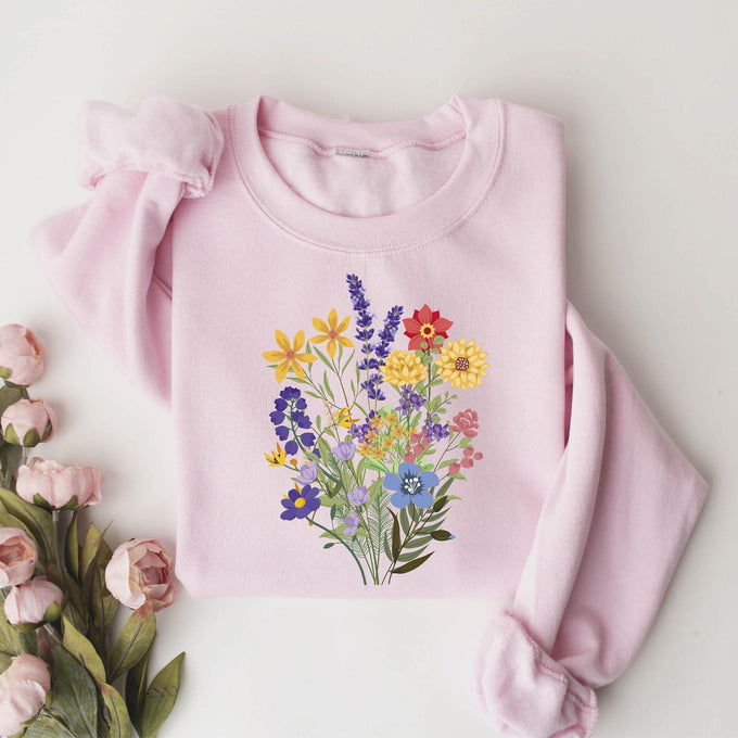 Wildflowers Sweatshirt, Mothers Day Gift, Flower Shirt for Womens, Flowers Lover Shirt