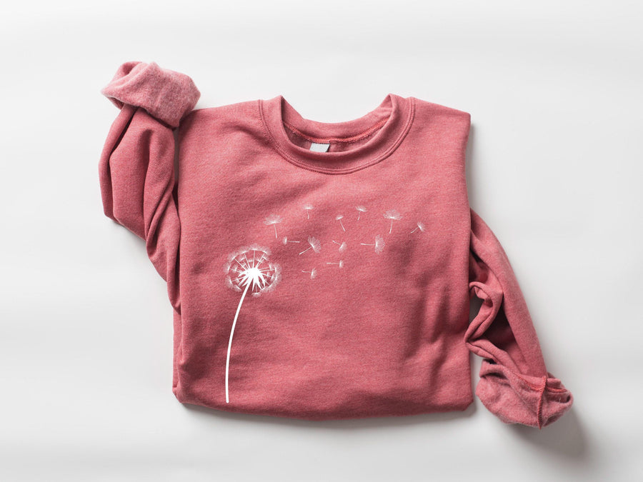 Dandelion Flower Sweatshirt, Wild Flower Shirt, Mothers Day Sweatshirt, Unique Mom Gift, Gift for Her, Christmas Gift For Mother, Mama Shirt