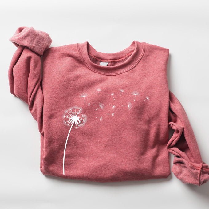 Dandelion Flower Sweatshirt, Wild Flower Shirt, Mothers Day Sweatshirt, Unique Mom Gift, Gift for Her, Christmas Gift For Mother, Mama Shirt