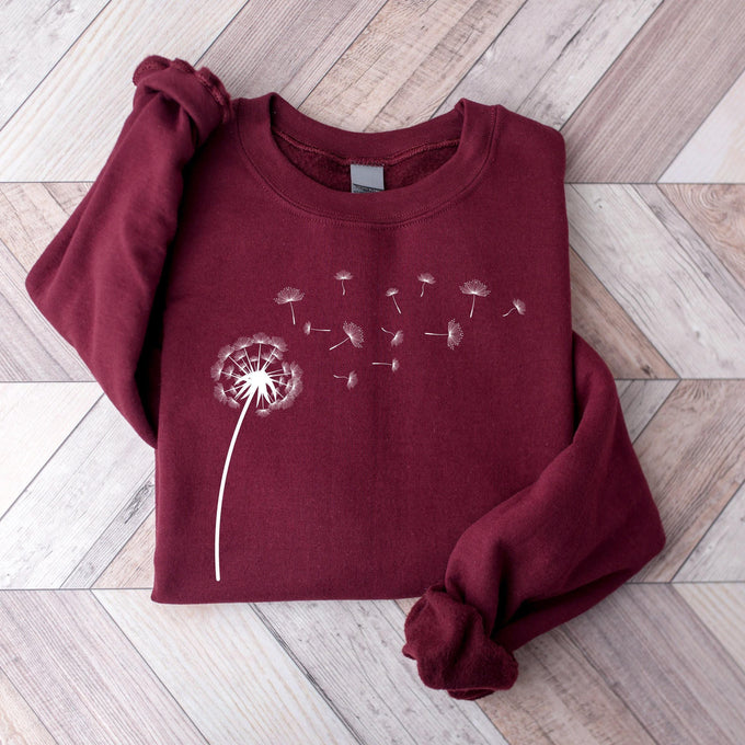 Dandelion Flower Sweatshirt, Wild Flower Shirt, Mothers Day Sweatshirt, Unique Mom Gift, Gift for Her, Christmas Gift For Mother, Mama Shirt