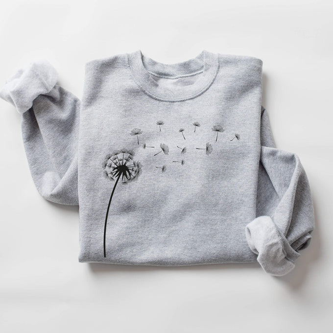 Dandelion Flower Sweatshirt, Wild Flower Shirt, Mothers Day Sweatshirt, Unique Mom Gift, Gift for Her, Christmas Gift For Mother, Mama Shirt