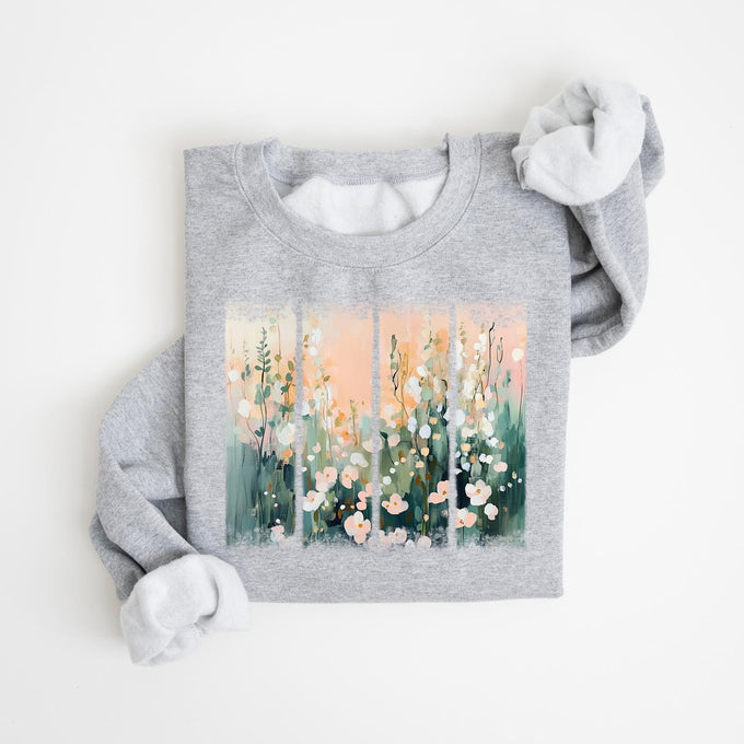 Womens Wildflower Sweatshirt, Mothers Day Gift, Flowers Lover Gift, Mom Floral Graphic Tee