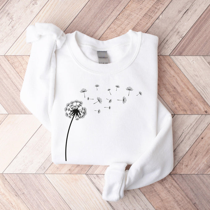 Dandelion Flower Sweatshirt, Wild Flower Shirt, Mothers Day Sweatshirt, Unique Mom Gift, Gift for Her, Christmas Gift For Mother, Mama Shirt