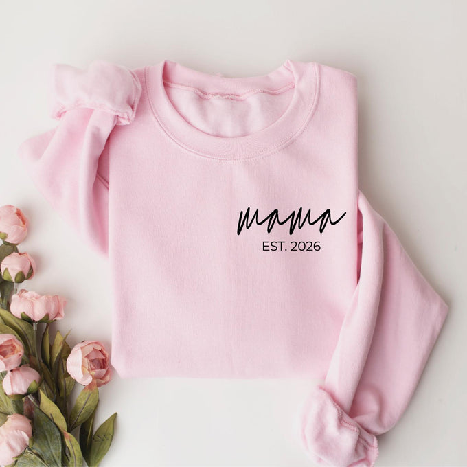 Personalized Mama Est Year Sweatshirt, Mothers Day Gift