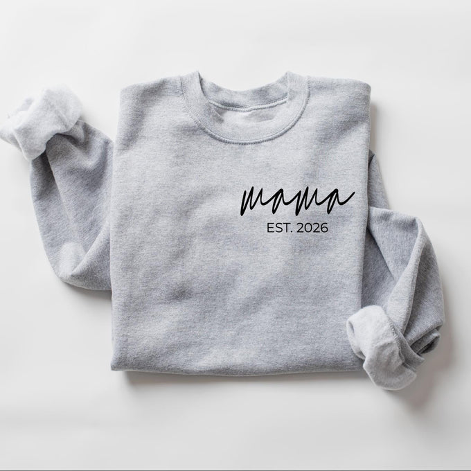 Personalized Mama Est Year Sweatshirt, Mothers Day Gift