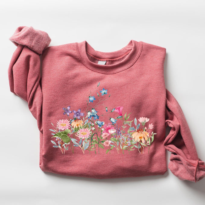 Flowers Sweatshirt, Mama Wildflowers Sweatshirt, Cute Mothers Day Gift