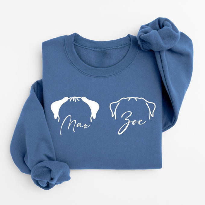 Personalized Dog Mom Ears Sweatshirt, Mothers Day Sweatshirt, Dog Lover Shirt