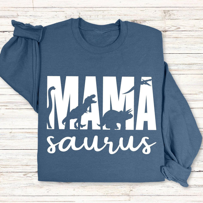 Mama Saurus Sweatshirt, Dinosaur Mom Sweatshirt, Cute Mama Sweatshirt, Funny Mom Sweatshirt, Mothers Day Gift, Unique Mama Sweatshirt