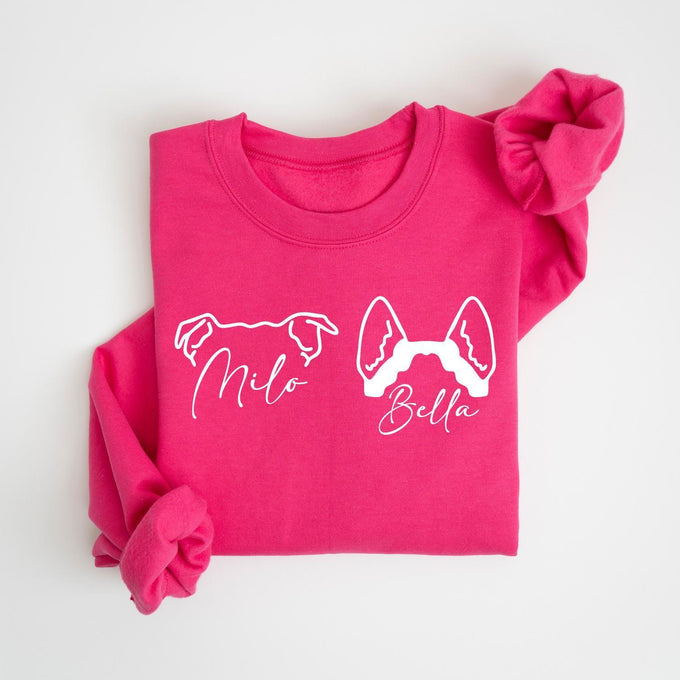 Personalized Dog Mom Ears Sweatshirt, Mothers Day Sweatshirt, Dog Lover Shirt