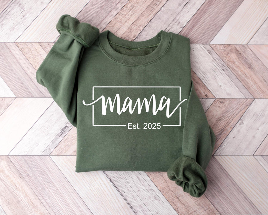 Custom Mama Sweatshirt, Mothers Day Shirt, Personalized Mom Gift, New Mom Tee