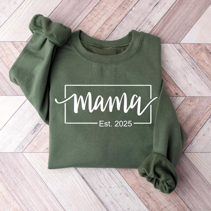 Custom Mama Sweatshirt, Mothers Day Shirt, Personalized Mom Gift, New Mom Tee