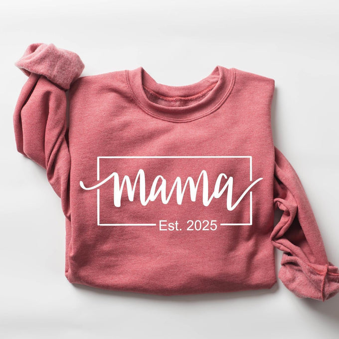 Custom Mama Sweatshirt, Mothers Day Shirt, Personalized Mom Gift, New Mom Tee