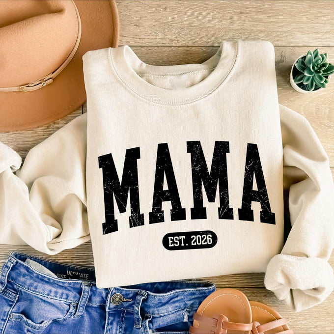 Personalized Mama Sweatshirt, Pregnancy Announcement, Mothers Day Gift