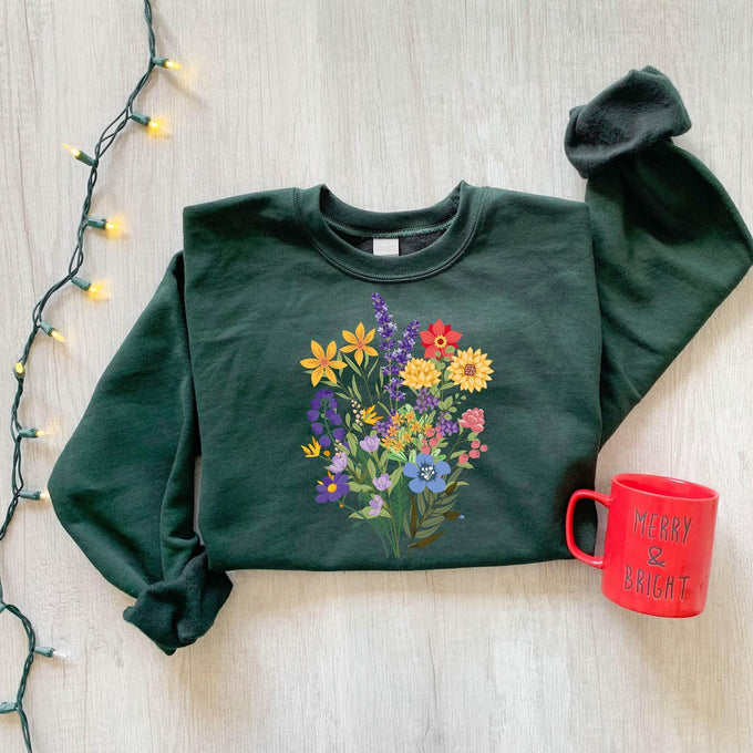 Wildflowers Sweatshirt, Mothers Day Gift, Flower Shirt for Womens, Flowers Lover Shirt