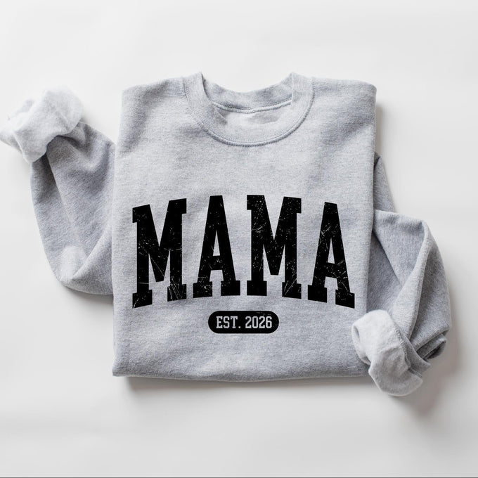 Personalized Mama Sweatshirt, Pregnancy Announcement, Mothers Day Gift
