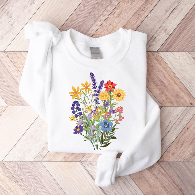 Wildflowers Sweatshirt, Mothers Day Gift, Flower Shirt for Womens, Flowers Lover Shirt