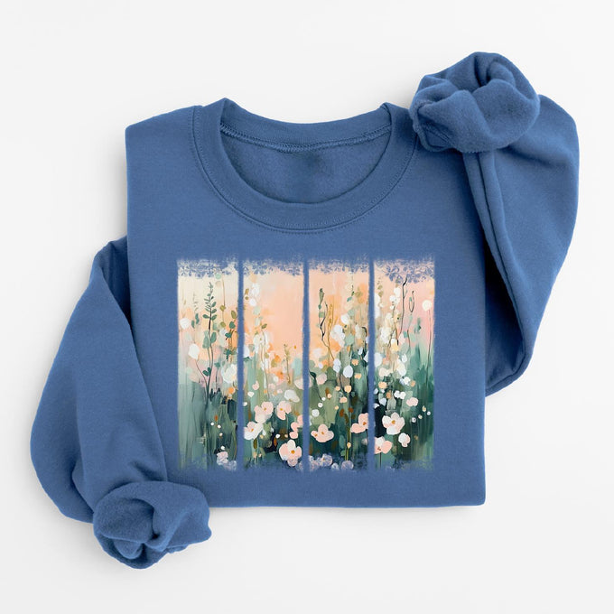 Womens Wildflower Sweatshirt, Mothers Day Gift, Flowers Lover Gift, Mom Floral Graphic Tee
