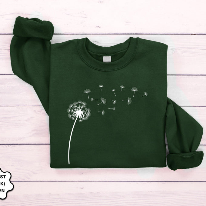 Dandelion Flower Sweatshirt, Wild Flower Shirt, Mothers Day Sweatshirt, Unique Mom Gift, Gift for Her, Christmas Gift For Mother, Mama Shirt